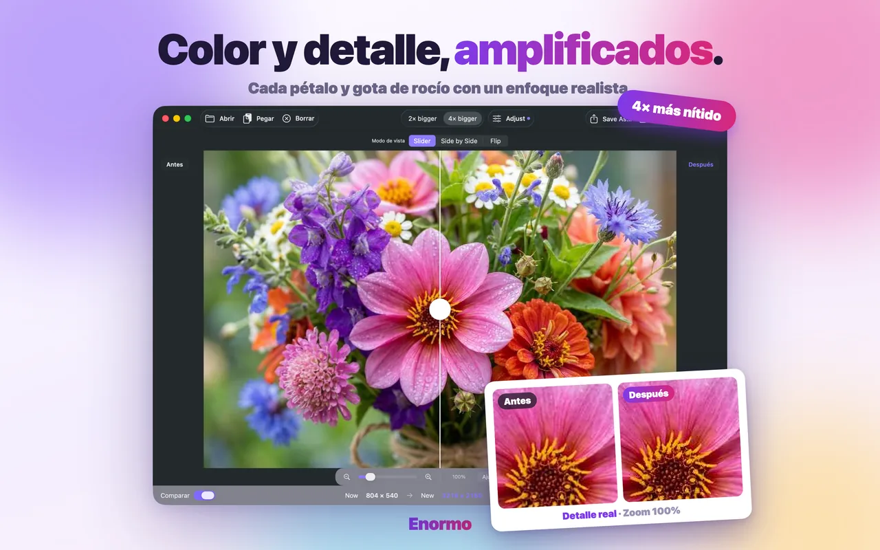 Enormo mejorando una foto de naturaleza